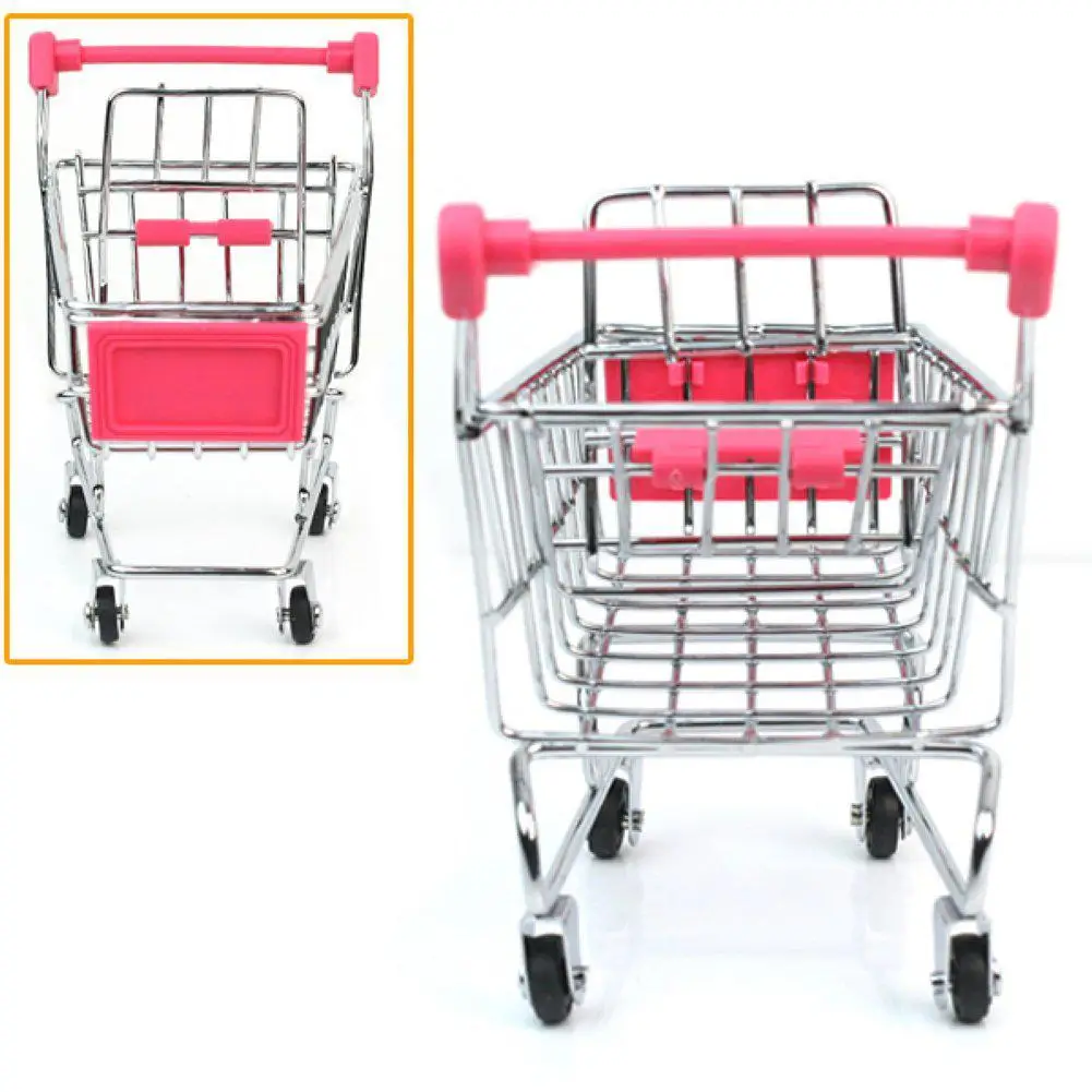 Kuulee милые Нержавеющая сталь мини-тележка из супермаркета торгового тележка разные цвета