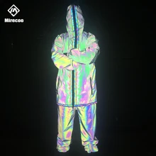 Светоотражающий Тренч на молнии, Мужское пальто, необычное лазерное тонкое длинное пальто в стиле панк, мужская куртка, Мужская уличная куртка, ветровка