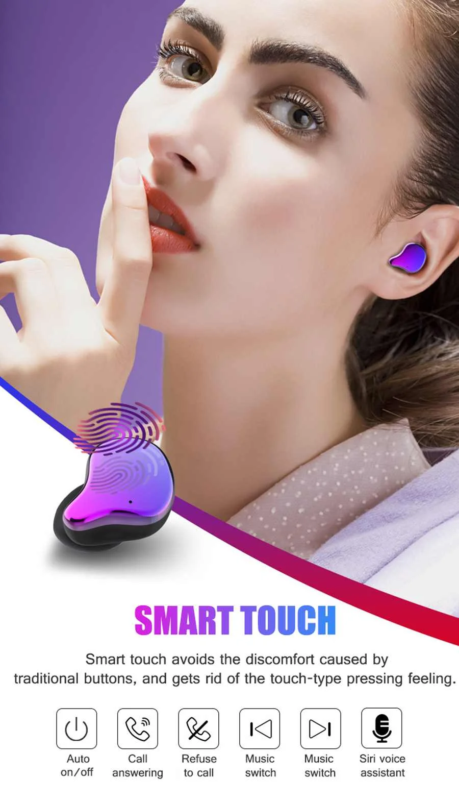 LEORY TWS смарт сенсорный наушник дисплей bluetooth 5,0 градация Графен HiFi тяжелый бас стерео IPX7 водонепроницаемый Earbus