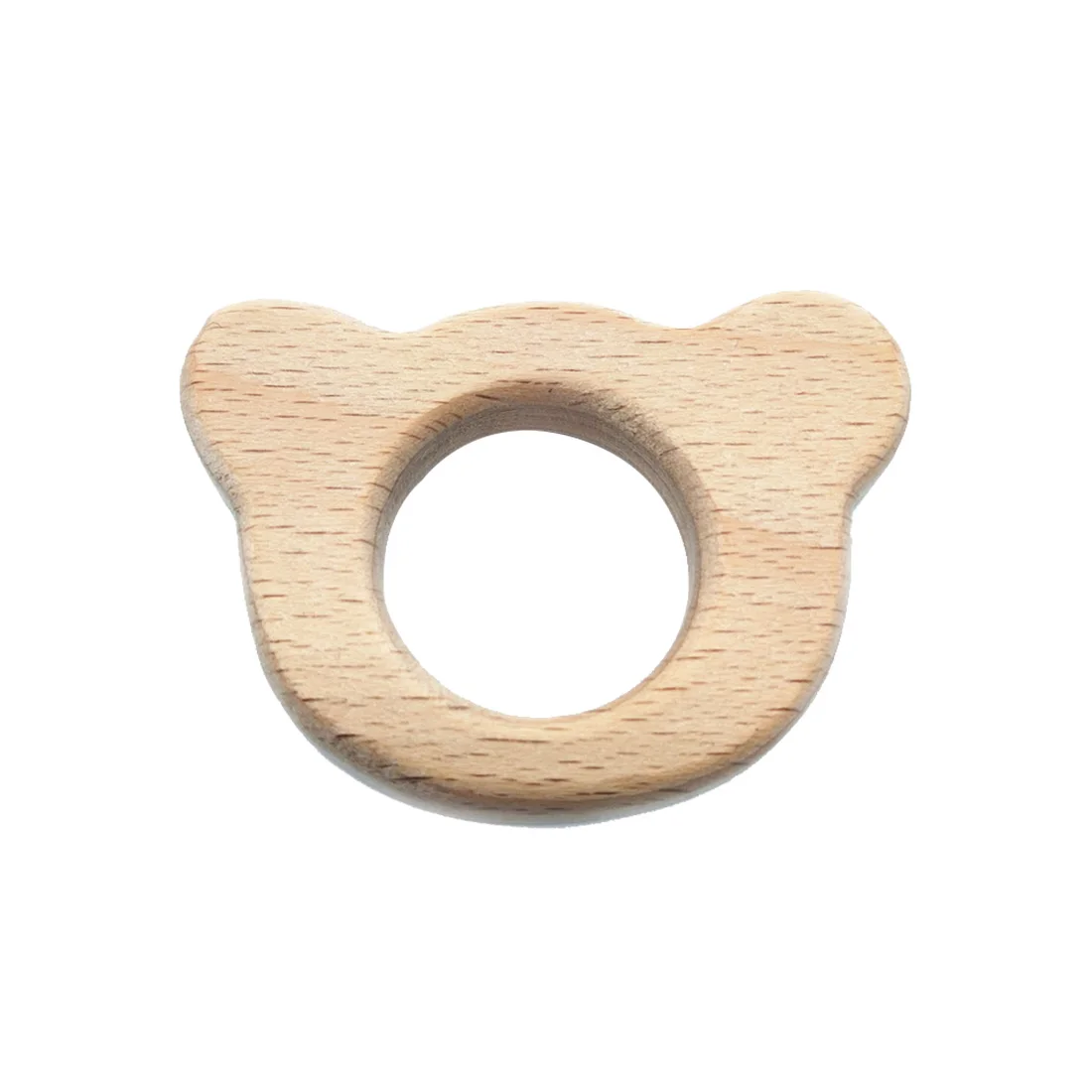style 3 Bear Head Прорезыватель из натурального дерева в форме мультяшного животного, деревянный Прорезыватель для зубов, игрушка для новорожденных, игрушки для прорезывания зубов, подарок для ребенка - Цвет: style 3 Bear Head