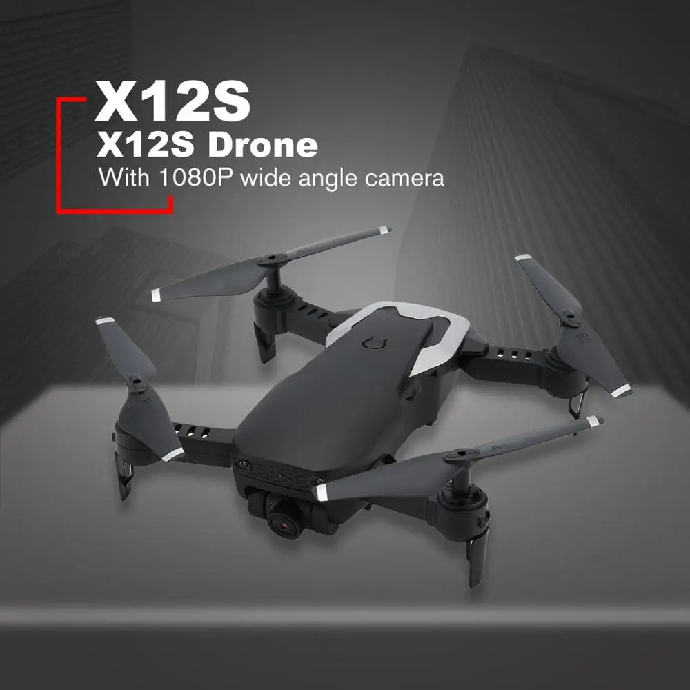 Дрон X12S с камерой 1080P HD 4 оси оптического потока WiFi FPV Дрон RC самолет удержание высоты RC вертолет+ 3,7 V 1000mAh - Цвет: w 4K Foam 1B