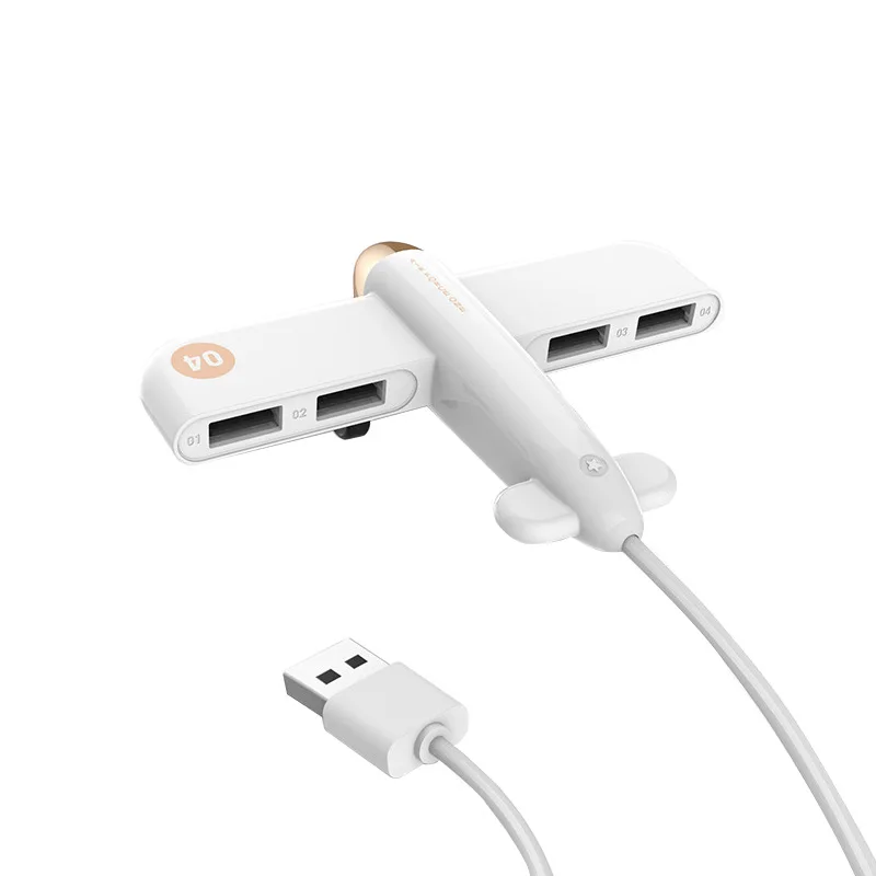 Высокоскоростной концентратор USB 2,0 с 4 портами типа самолета с портом питания USB 2,0 разветвитель адаптер для ноутбуков iMac аксессуары для настольных компьютеров