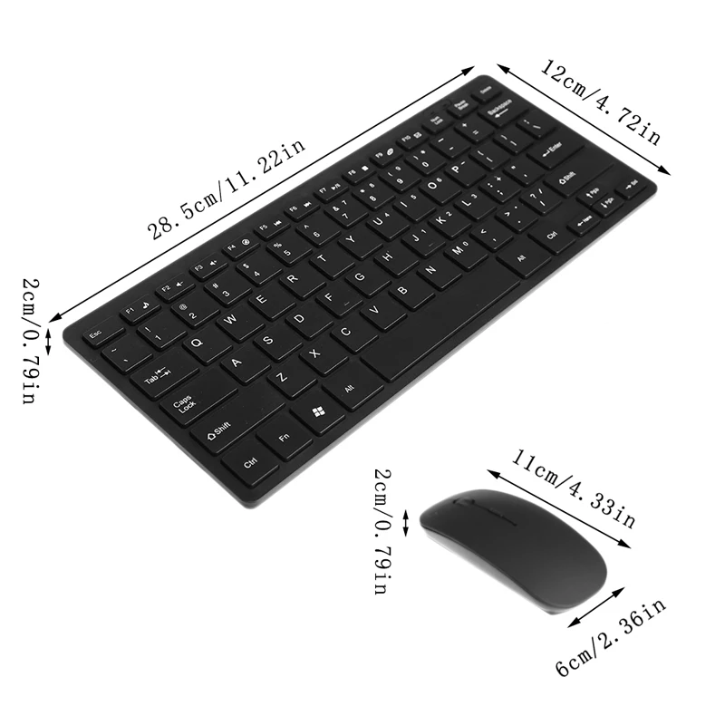 Беспроводная мини-клавиатура 2,4 ГГц ультра-компактная мышь комбо набор для Ноутбуки и настольные компьютеры Прямая