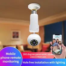 

WiFi Panorama Camera Bulb 2MP Panoramic Night Vision Two Way Audio Home Security Video Surveillance E27 Fisheye Lamp Camera