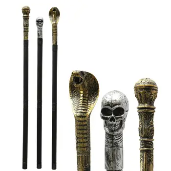 

Funny Halloween Snake Skull Scepter Toy Carved Pharaoh Magical Wands Magic Stick Cosplay Props Kids Toys