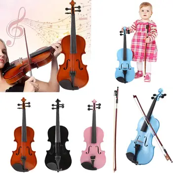 

Handmade 1/8 Size Acoustic Violin Gloss 4 Color Fiddle with Case Bow Rosin Musical Instrument For Beginner Music Lover training