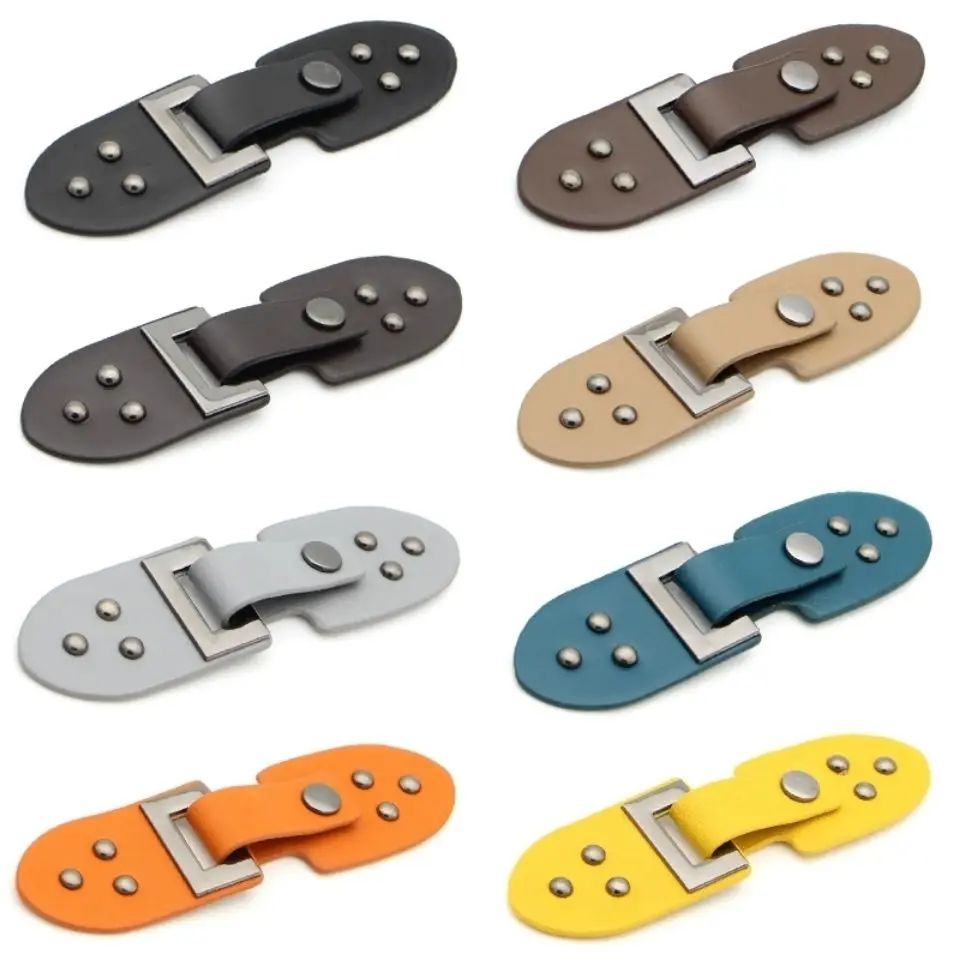 

1Pc Curtain modern decoration leather button coat to button windbreaker twist button buckle metal clasp leather to buckle