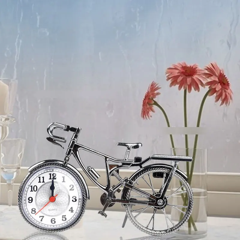 

Fashion Vintage Numeral Retro Bicycle Pattern Alarm Desk Clock Home Decor Gift