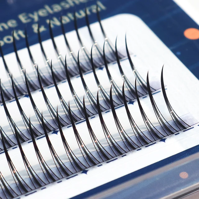 fishtail type Fashion dovetail fly eyelash Two long middle short plant grafting Cluster false eyelashes wholesale A-M lashes
