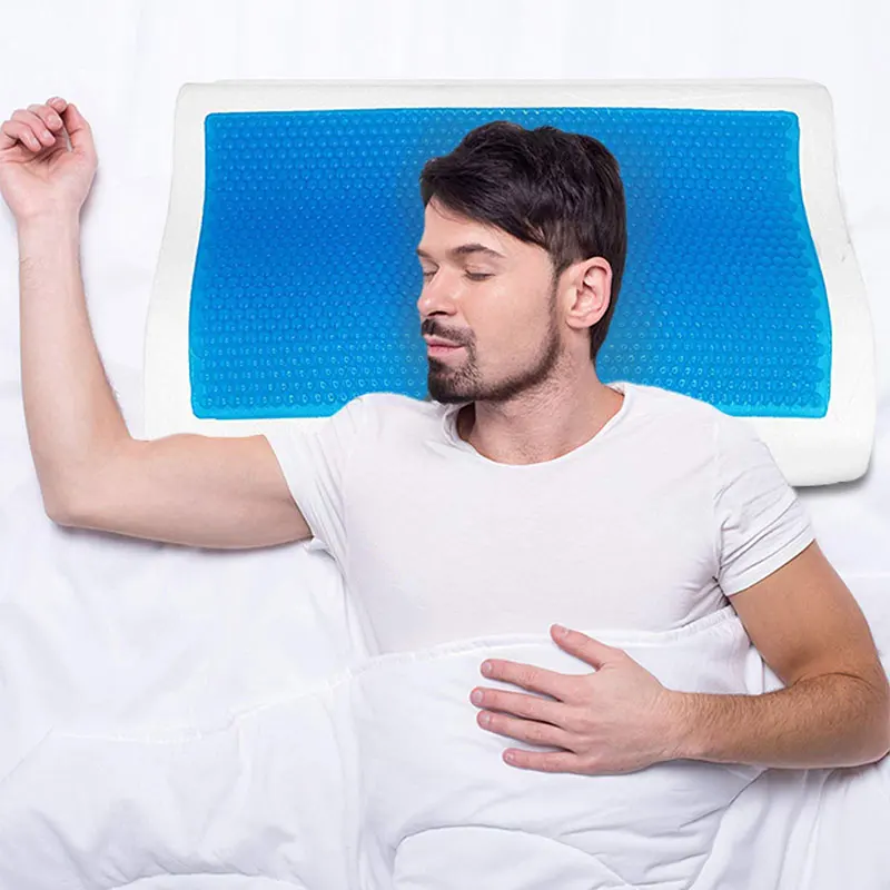 1 Pcs Orthopedic Pillow Memory Foam Gel Sleeping Slow Rebound Neck Protection Reduce Pain For Adult Antibacterial | Дом и сад
