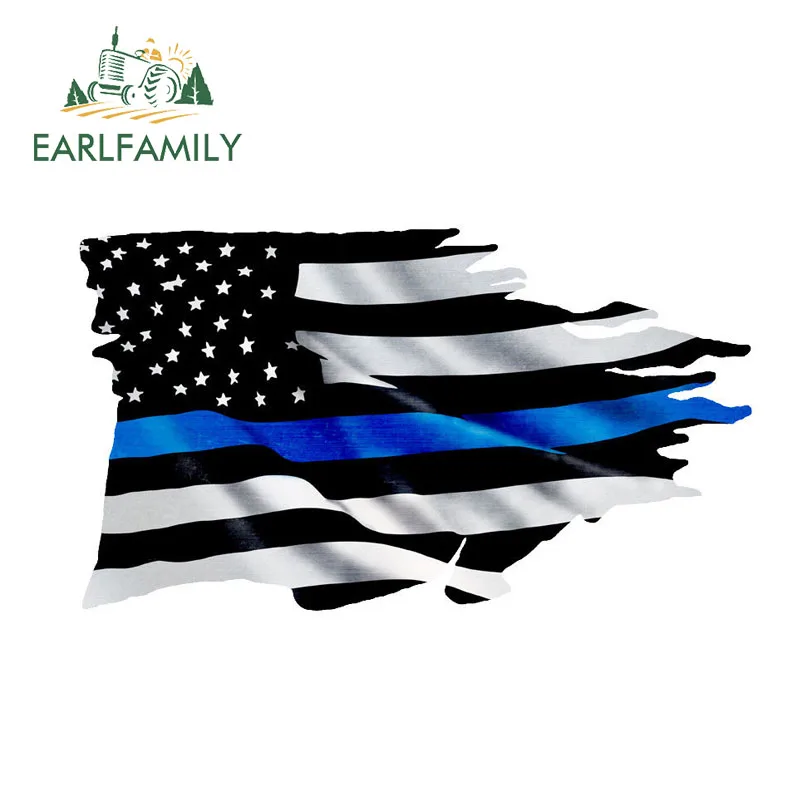 5pcs Blue Lives Matter Thin Blue Line American Flag decal sticker 6.5*11.5 CM