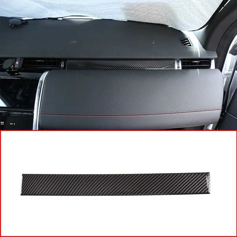 

Car Sticker Co-pilot Dashboard Decoration Strip Trim ABS Carbon fiber For Land Rover Discovery Sport 2020 Interior Accessories