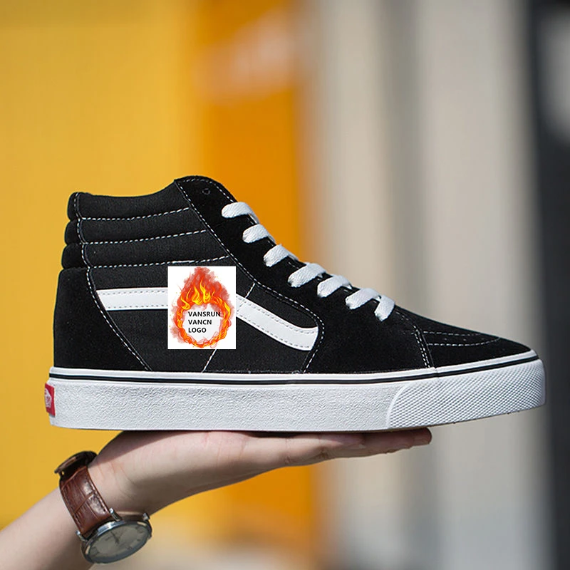 

TRILEINO Men Women high Top sk8 black white canvas Shoes Classic Authentic Outdoor Street hi sneakers sk8 skateboarding shoes
