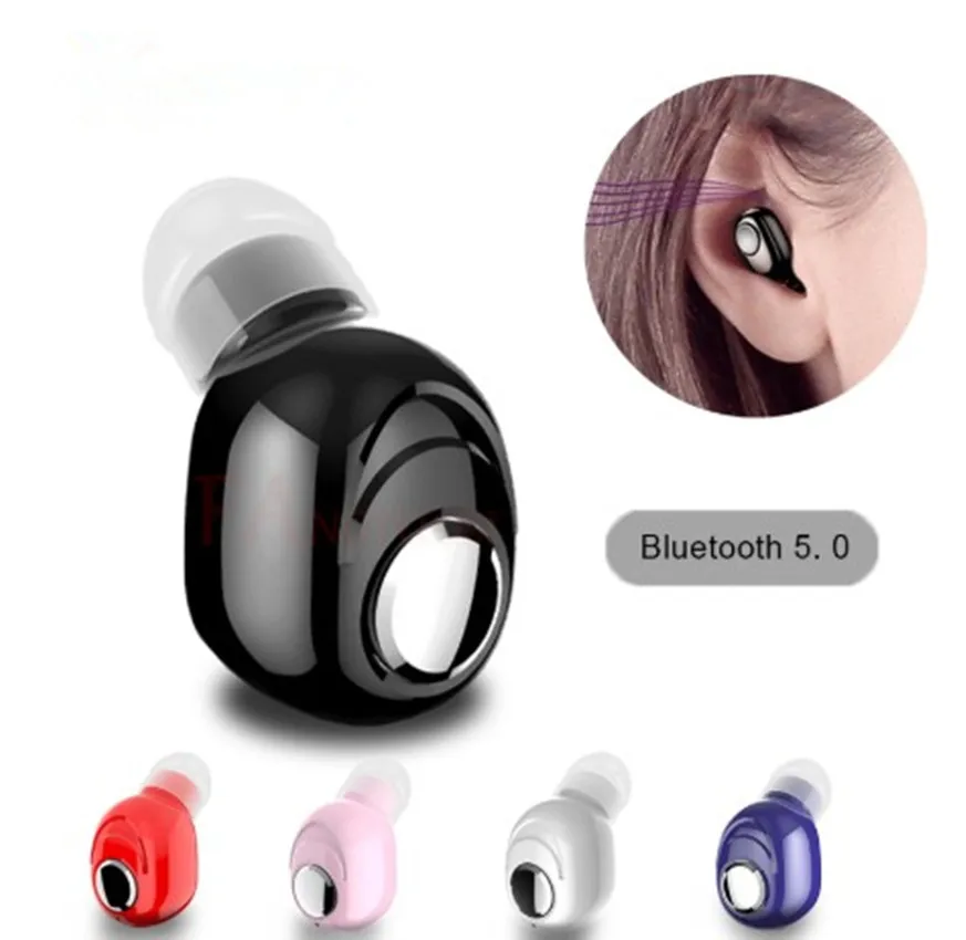 

Mini Wireless Bluetooth Earphone V5.0 Stereo in-ear Headset with Mic Sports Running Earbuds Earphones for Android IOS