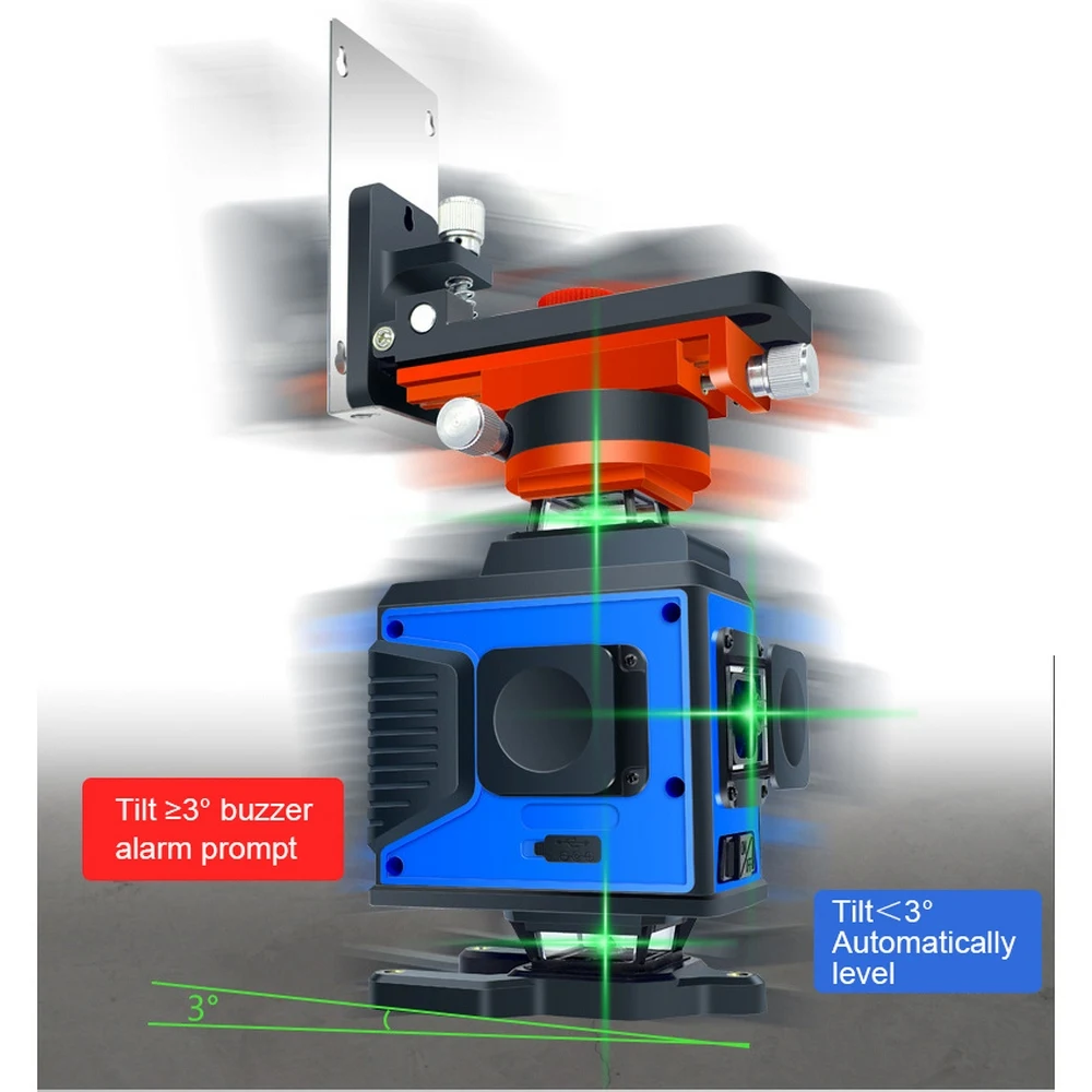 16 linhas de nível laser verde 4d