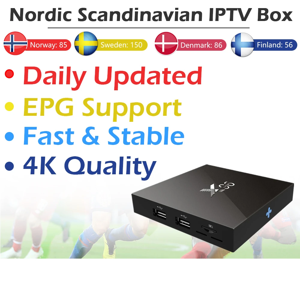 X96 Android tv Box+ 1 год Французский Испанский скандинавский IPTV 9000Live+ 5000VOD 1G/8G 2G/16G Wifi 4K Smart IP tv Box Европа скандинавский IP tv