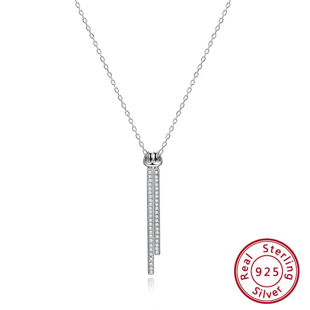 SN134 ORSA JEWELS Настоящее 925 женское серебряное ожерелье с подвеской в виде трубки из стерлингового серебра длинные Подвески стильные украшения для коктейля, вечеринки SN138 - Окраска металла: SN134