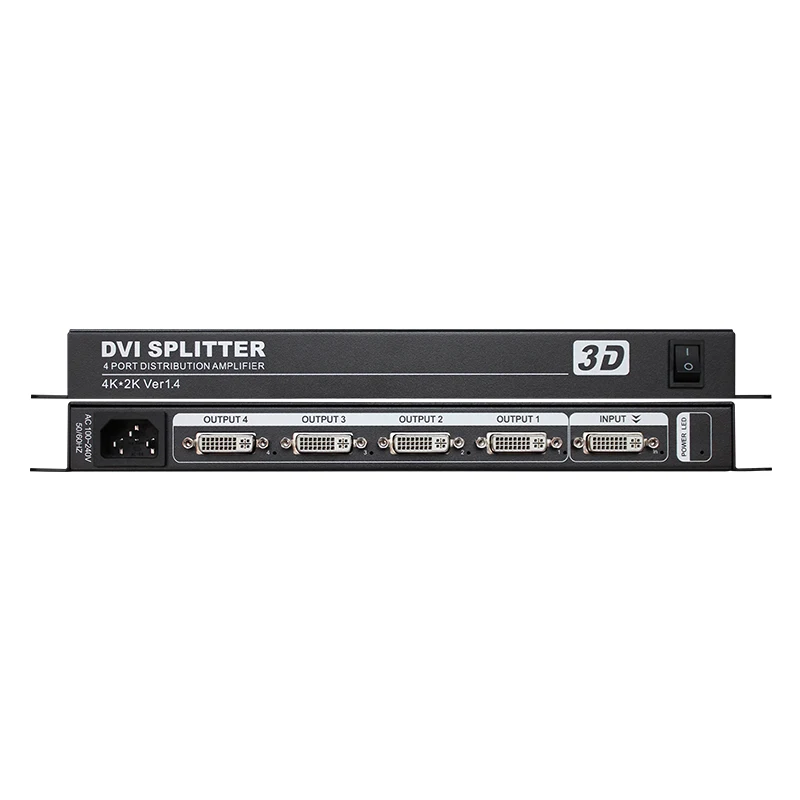 

AMS-D1S4 DVI Split ter 1 в 4 Out Split 1 видеосигнал на 4 дисплея для LCD DVD плеера
