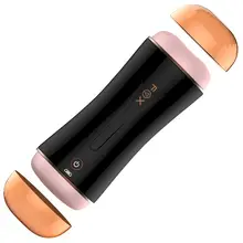 Double Hole Automatic Dual Channel 10 mode vibrator male masturbation Cup Adult Sex toys shop Pocket Pussy Vagina oral sex