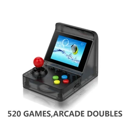 Retro Arcade Mini Handheld Console - 500 Classic Games (Black translucent)
