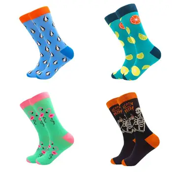 

Fashion Personality Funny Cartoon Cotton Couple Lovers Socks deodorant men woman socks cartoon couple College Skateboard
