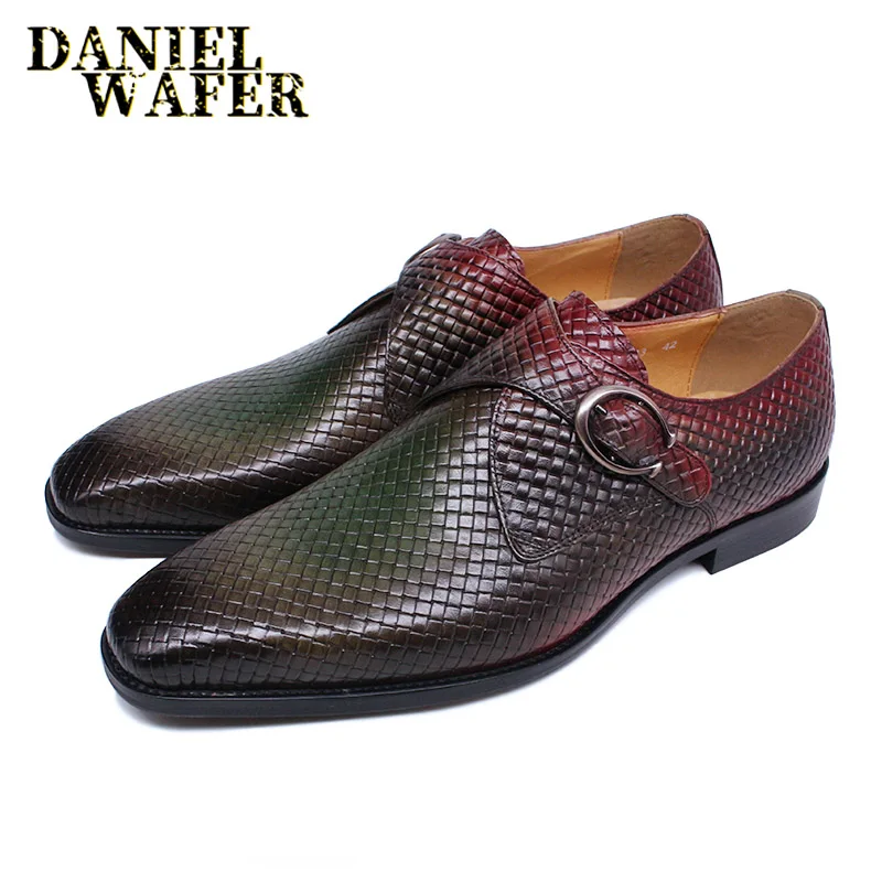 Size 6 To 13 Classic Monk Strap Buckle Dress Shoes Genuine Leather Luxury Plaid Print Office Wedding Party Formal Shoes for Men - AliExpress 322 Size 6 To 13 Classic Monk Strap Buckle Dress Shoes Genuine Leather Luxury Plaid Print Office Wedding Party Formal Shoes for Men - AliExpress 322