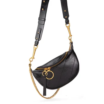 

Genuine Leather Luxury Brand Fanny Pack Unisex Large Capacity Waist Pack Waist Bag for women Belt Bag Multifunction Chest Bag