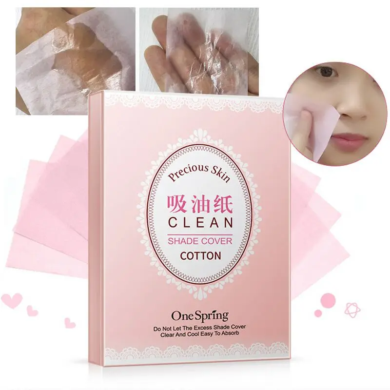 100Sheets/pack Facial Oil Blotting Sheets Face Oil Control Absorbing Film Blotting Paper Cleaning Face Beauty Makeup Tools TSLM2