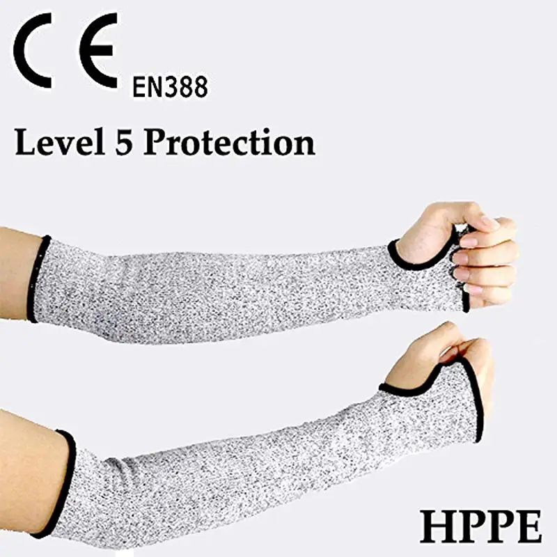 

Level 5 Safety Arm Sleeve 1 PC Anti Cut Resistant Sleeves 36.5mm Long Protection Work Gloves Puncture Proof Guard Bracers Sport
