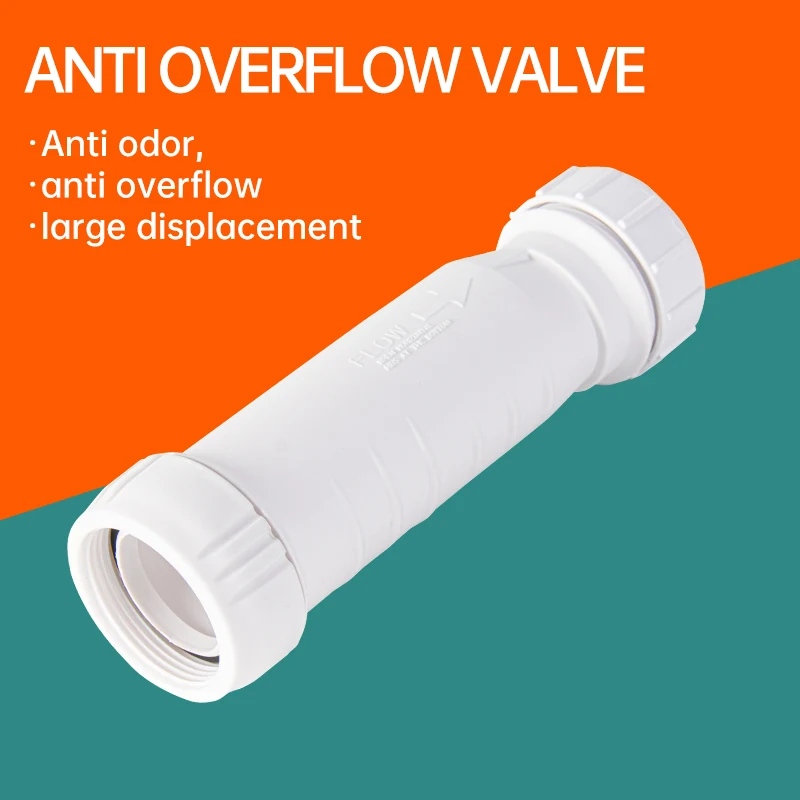 RV Washbasin Anti Overflow Valve Toilet  Anti Odor Anti Backflow Downpipe Odor Proof Overflow Proof  Valve for RV Camping Car bathroom magnetic self closing anti odor floor drain core insect proof floor strainer cover deodorant toilet sewer shower drain