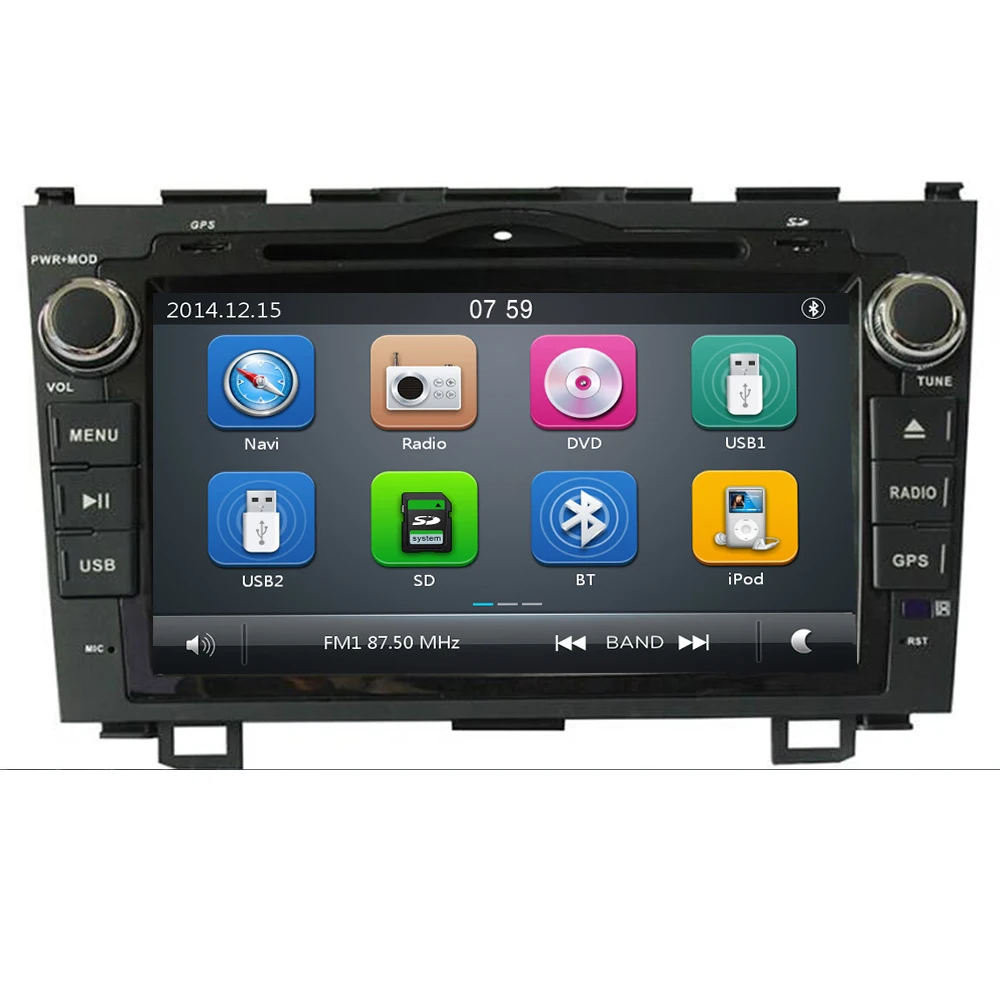 GPS навигатор для HONDA CRV 2007 2011 автомобильный монитор 8 дюймов 2 din Bluetooth RDS радио