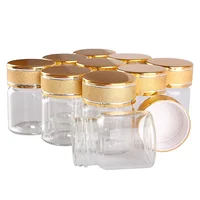 24 pieces 15ml 30*40mm Glass Bottles with Golden Frosted Caps Transparent Glass Perfume Bottle Spice Bottles Spice Jars 1