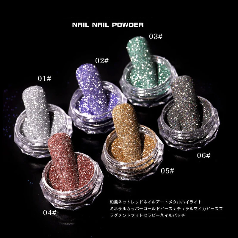 

ã€Buy 2 get 1ã€‘Nail crystal powder web celebrity new flash blend glass micro diamond nail sequins jewelry diamond
