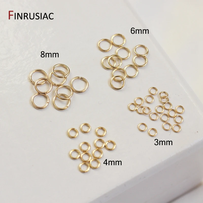 30Pcs 4/6/8mm 14K Gold Filled Gold Jump Ring Jump Rings for Jewelry Making  Gold Open Jump Rings Bulk for DIY Craft Earring Necklace Bracelet