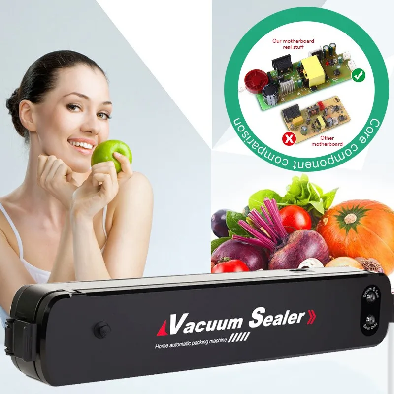 Бытовая Вакуумная упаковочная машина для пищевых продуктов маленькая вакуумная