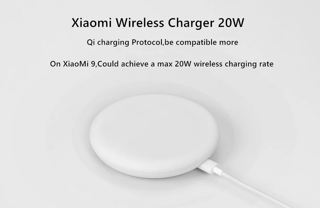 Оригинальное Беспроводное зарядное устройство Xiao mi 20W Max для mi 9(20 W) mi X 2 S/mi X 3(10 W) совместимый мобильный телефон Qi EPP(5 W) несколько