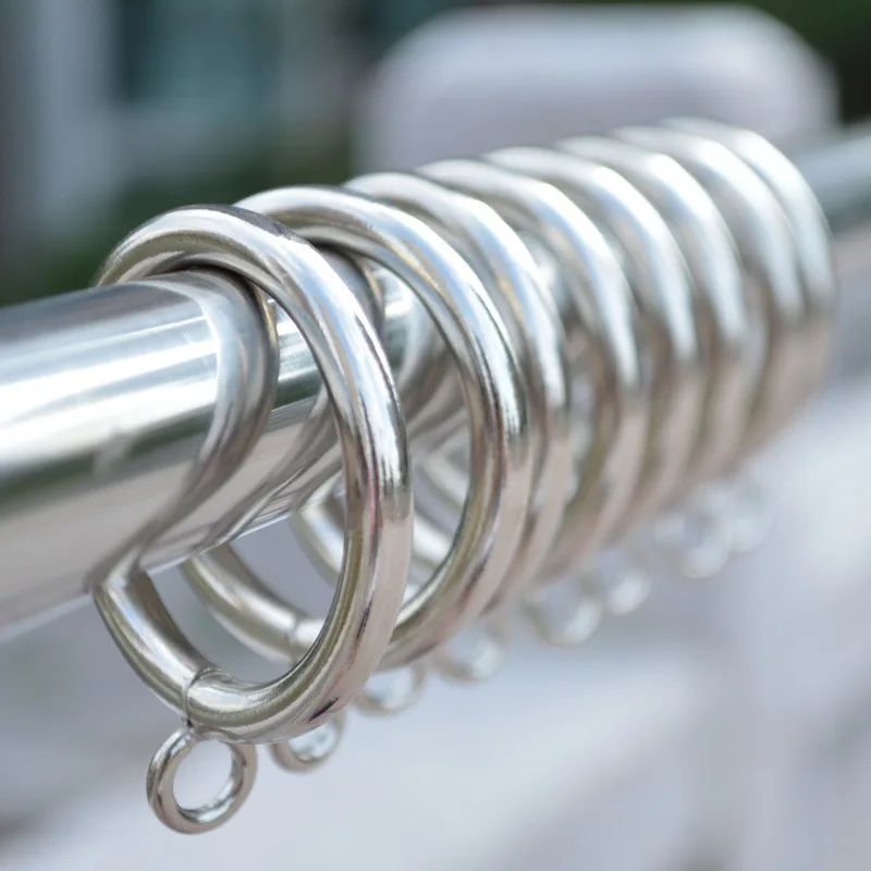 XZJJA 5/10Pcs Metal Curtain Hanging Ring 38mm Shower Curtain Tracks Accessories Round Buckles Home Decor Materials Roman Circle