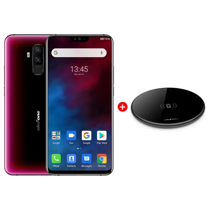 add wireless charger Ulefone T2 4G глобальный мобильный телефон Android 9,0 6," 19:9 Helio P70 Восьмиядерный 6 ГБ+ 128 Гб распознавание лица NFC OTG беспроводной зарядный смартфон - Цвет: add wireless charger