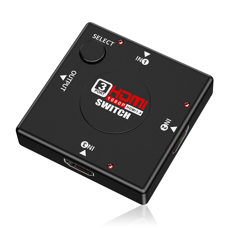 

3 Port HDMI Switch 3 in 1 Out Splitter Full HD 1080P Video KVM Switcher Box for Xbox 360 DVD PS4 PC HDTV