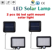 2/4pcs Outdoor 100/56/30 LED Solar Light Waterproof Auto PIR Motion Sensor Solar Wall Light Adjustable Solar Lamp For Garden Lig
