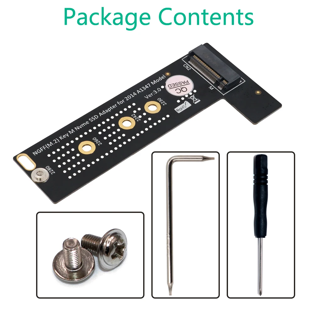 

Новейшая версия M.2 NGFF M-Key NVME SSD конвертер адаптер карты для 2014 MacBook Mini A1347 MEGEN2 MEGEM2 MEGEQ2 NVME SSD