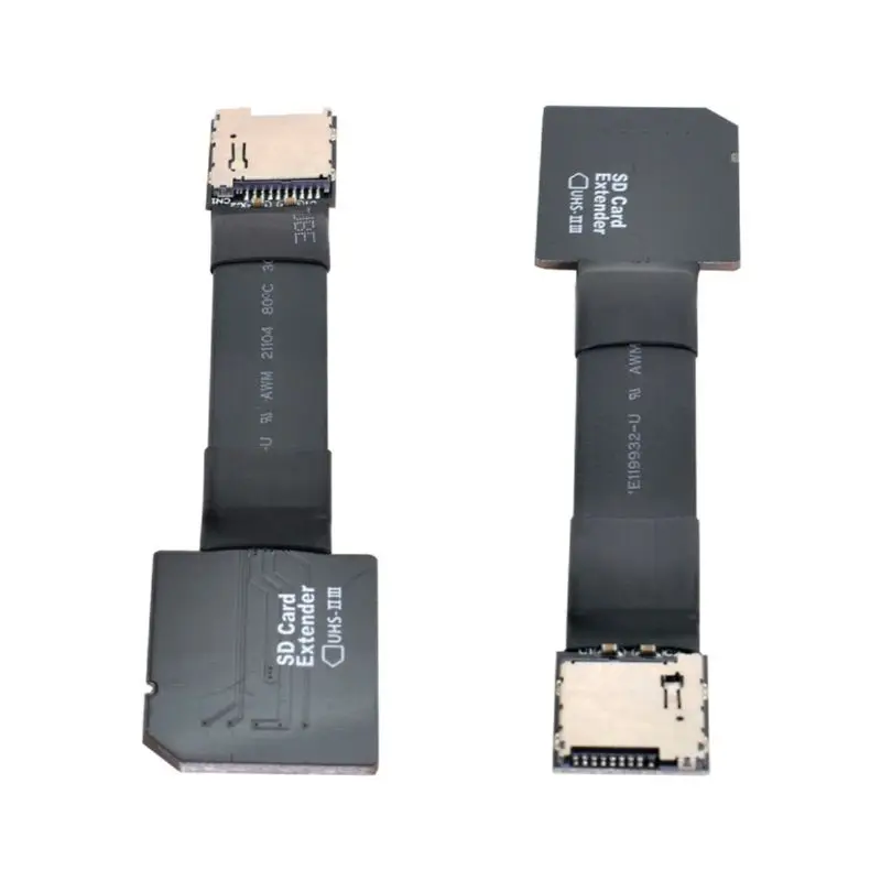 Micro SD TF Memory Card Kit SD Male to SD Female Extension Soft UHS2 UHS-III Flexible Flat CableFPC Cable Extender 10cm 30cm 1m