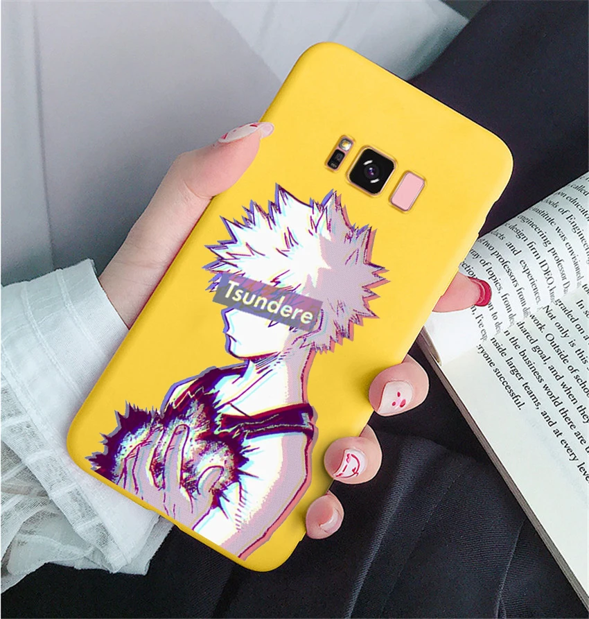 Anime My Hero Boku no Hero Academia in pink soft candy Phone Case for Samsung s8 s8plus s9 s9plus s10 s10e note9 note10