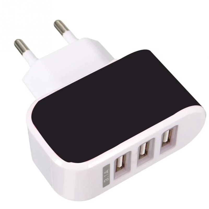 3.1A тройной USB порт настенное домашнее зарядное устройство переменного тока для