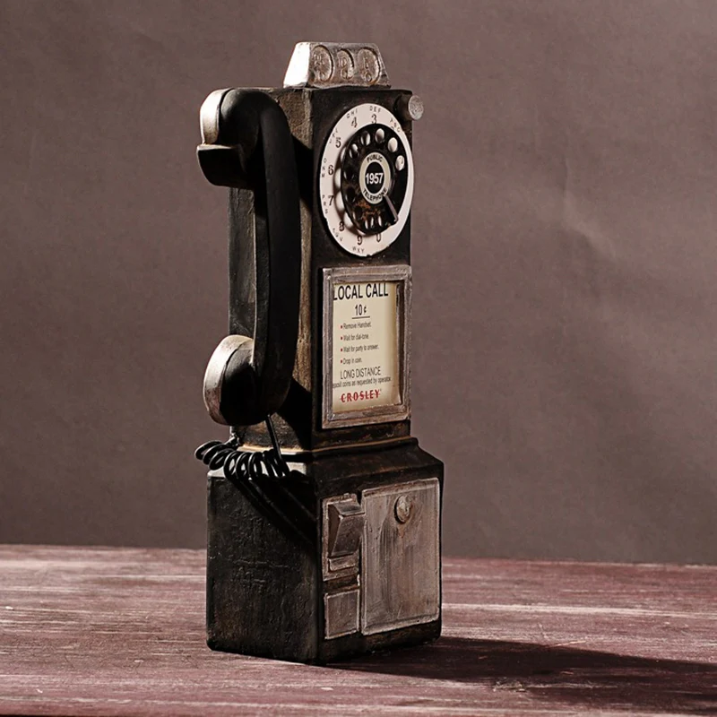 Винтажный вращающийся классический вид циферблат модель телефона Ретро Стенд украшение дома орнамент