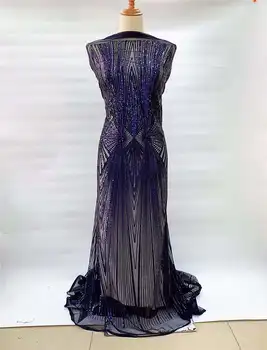 

Embroidery Leaves Pattern Lace with Sequins Hot Sale African French Tulle Mesh Lace Fabric Sequins Lace Fabric for Bridal FV-568