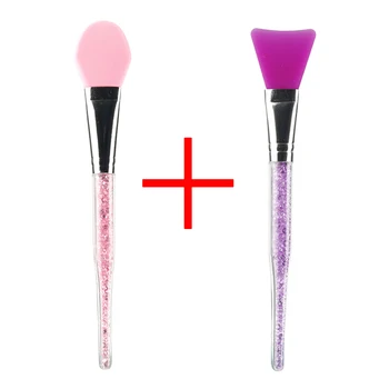 

2PCS New Silicone Mask Brushes Set Diamond Handle Makeup Brushes Facial Mud Mask Applicator Beauty Makeup Face Care Tools TSLM1