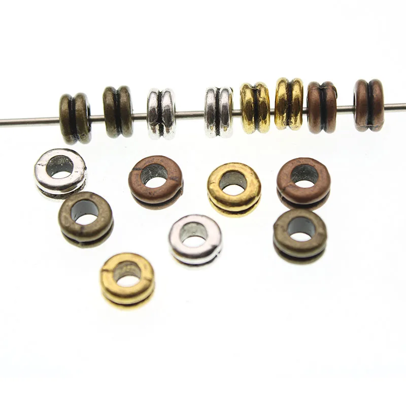 Spacer Beads Jewelry Metal Wheel Beads Jewelry Making 50pcs 6mm