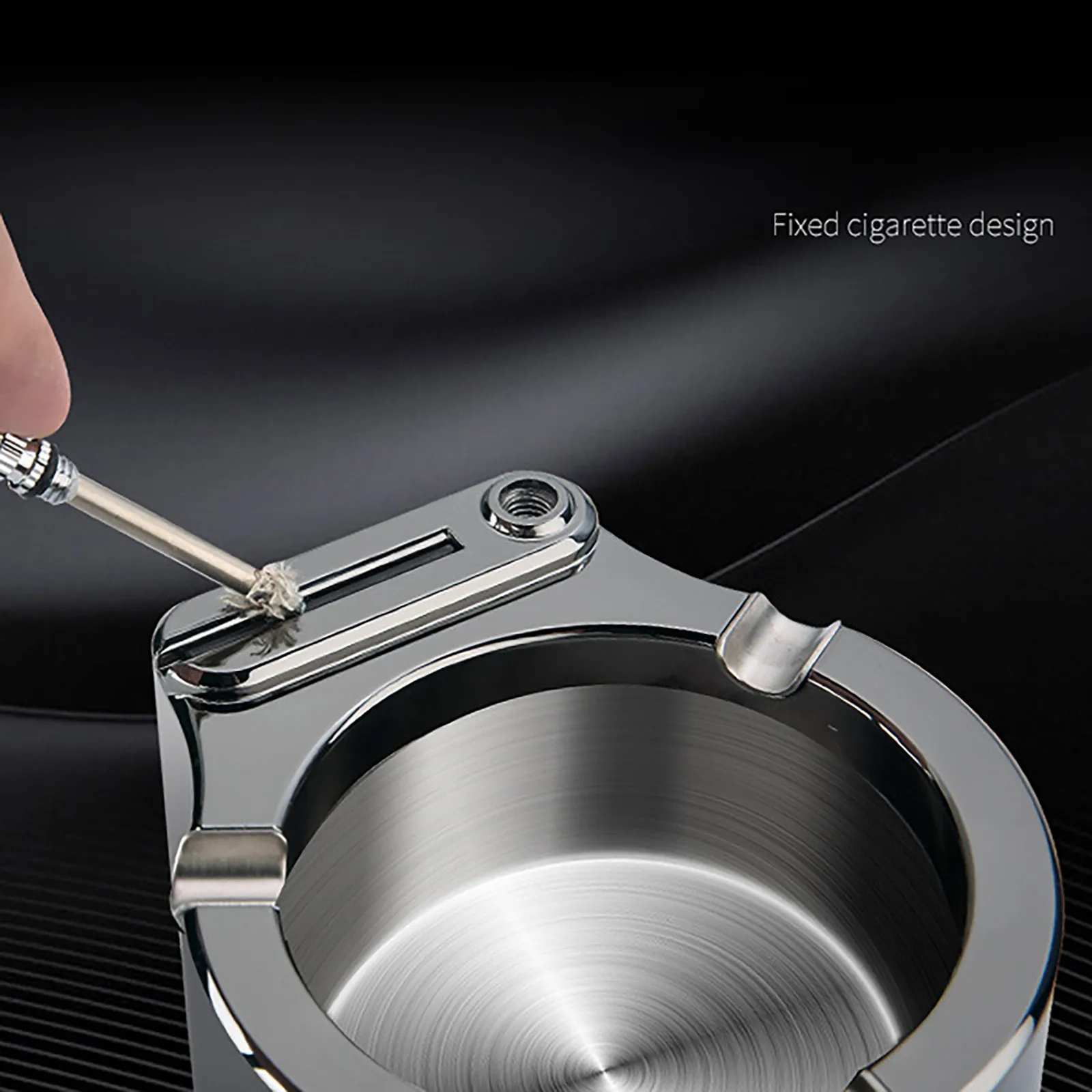 Lighter Ashtray Metal Oil Lighter Multifunctional Permanent Flint Lighter Desktop Home Office