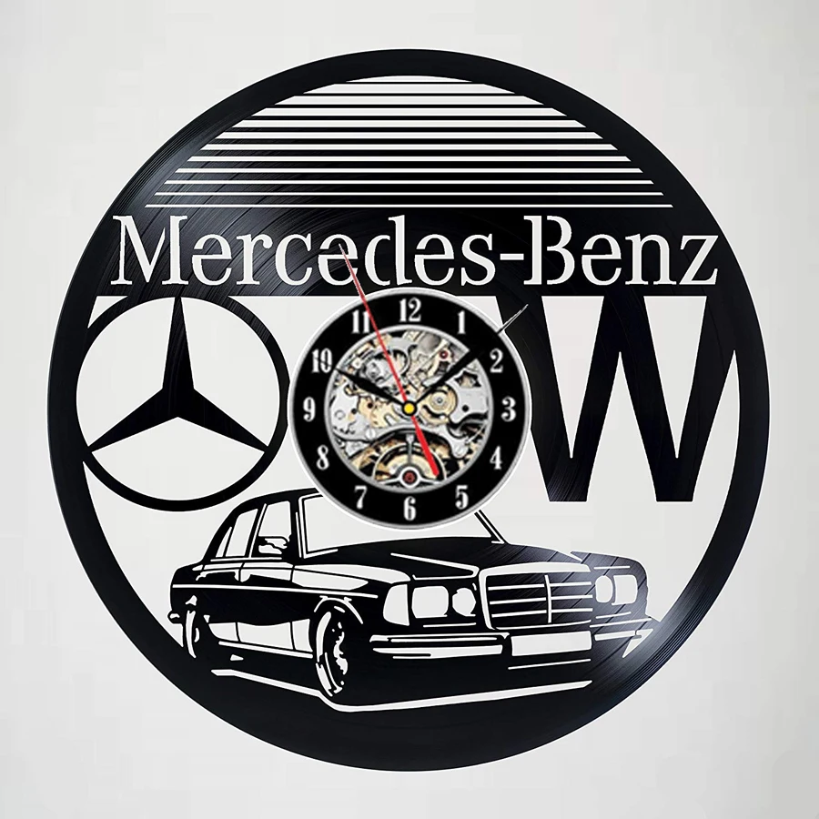3 Mercedes Benz виниловые настенные часы современный дизайн автомобиля логотип 3D украшение Benz вывеска на стену виниловые Часы настенные домашние декоративные часы - Цвет: 3